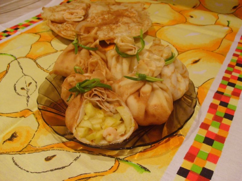 Блины фаршированные с яблоками рецепт