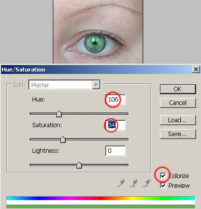 Как изменить цвет глаз в Фотошопе.