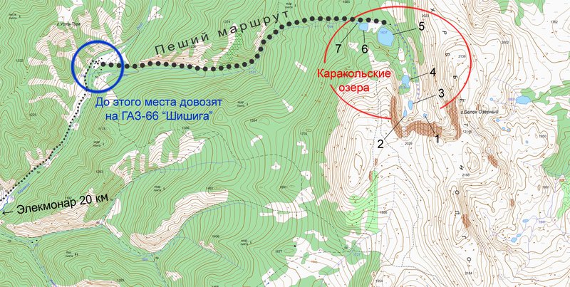 Карта озер горного алтая