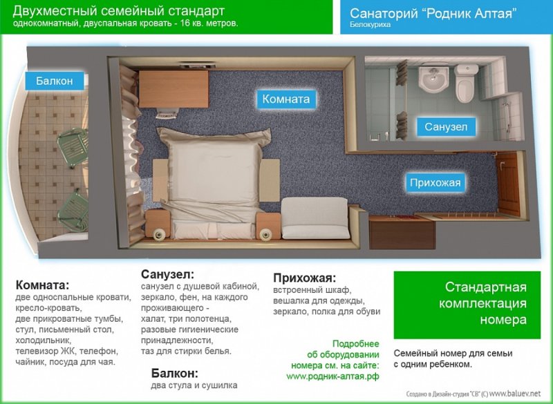 Планировка номера в отеле