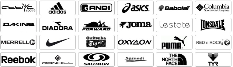 Какая лучшая спортивная фирма. Бренды спортивной обуви. Спортивные фирмы одежды названия. Американские бренды спортивной обуви. Фирмы спортивной обуви список.