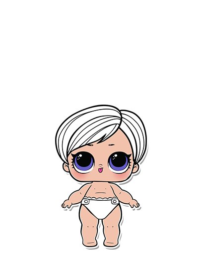 Лол куклы картинки для срисовки малышки и сестры